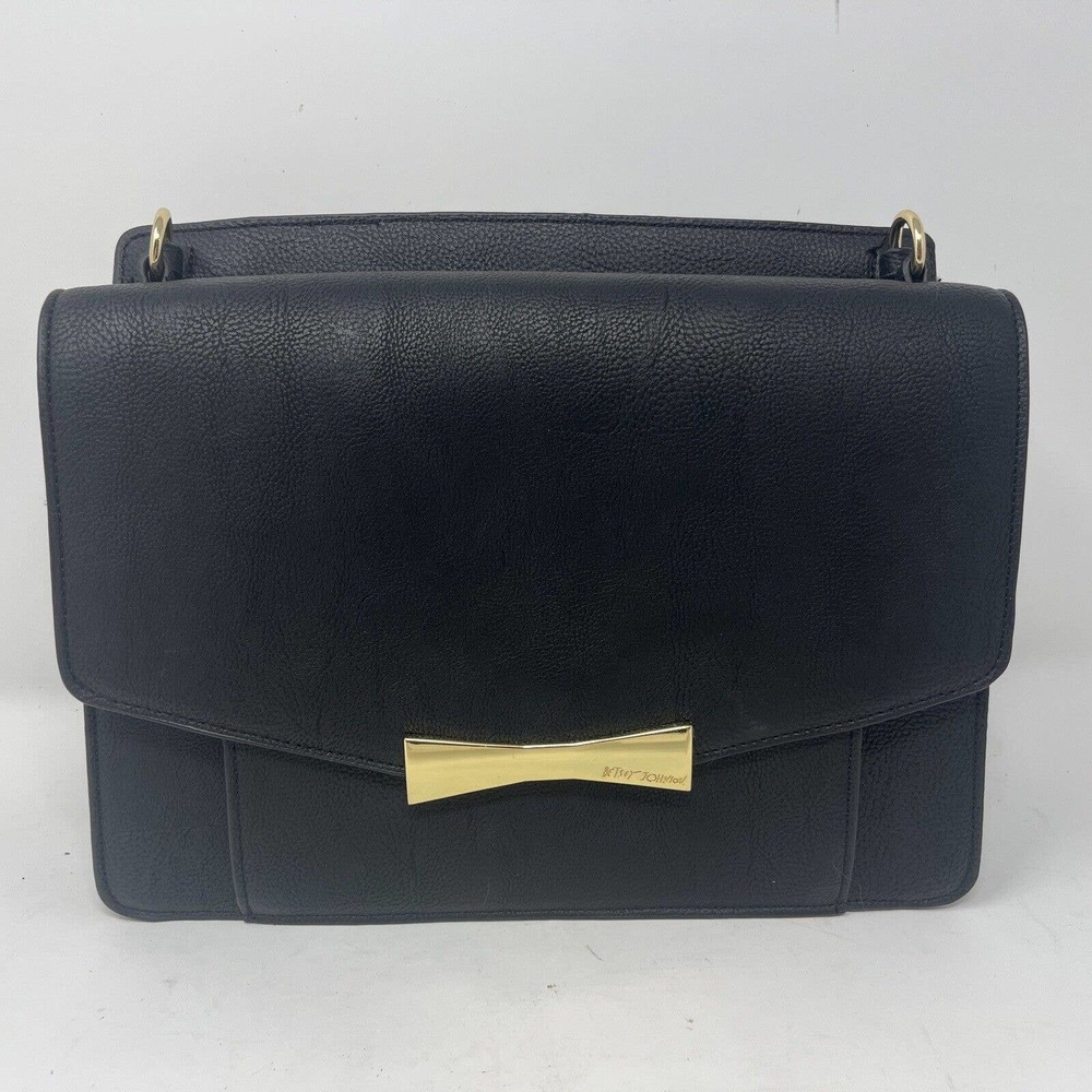 Betsey Johnson Black Handbag - Floral Pattern Inside
